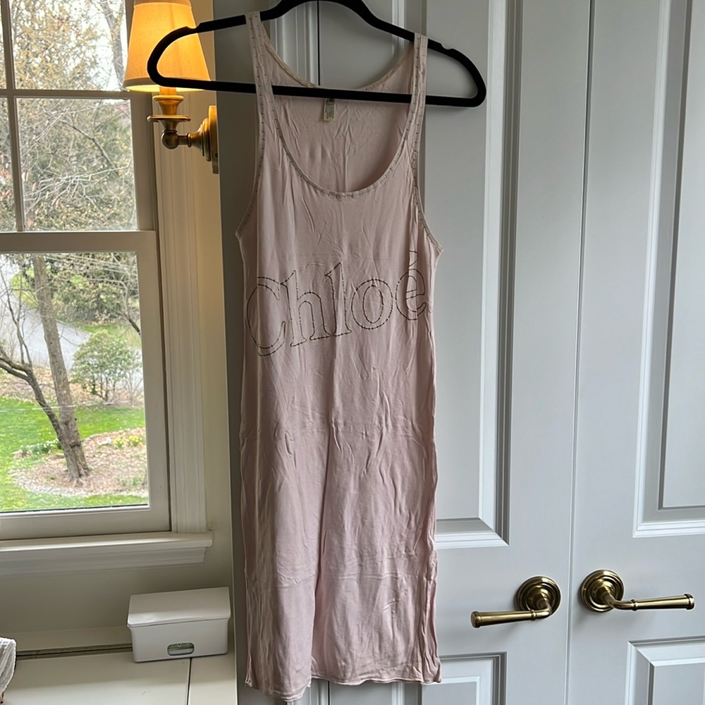 Vintage Chloe light pink beach cover up balletcore coquette Y2K